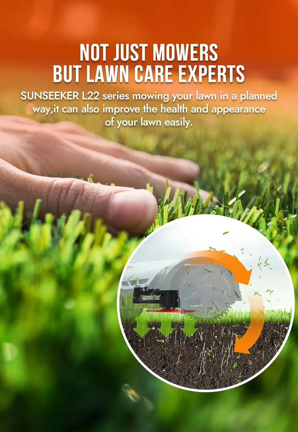 Lawn Mower with Rain Sensor & Boundary-Wire