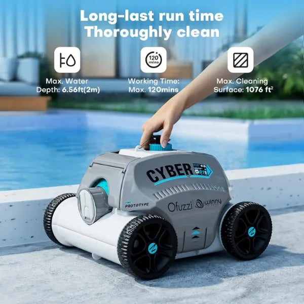 Cordless Automatic Pool Cleaner and Vacuum