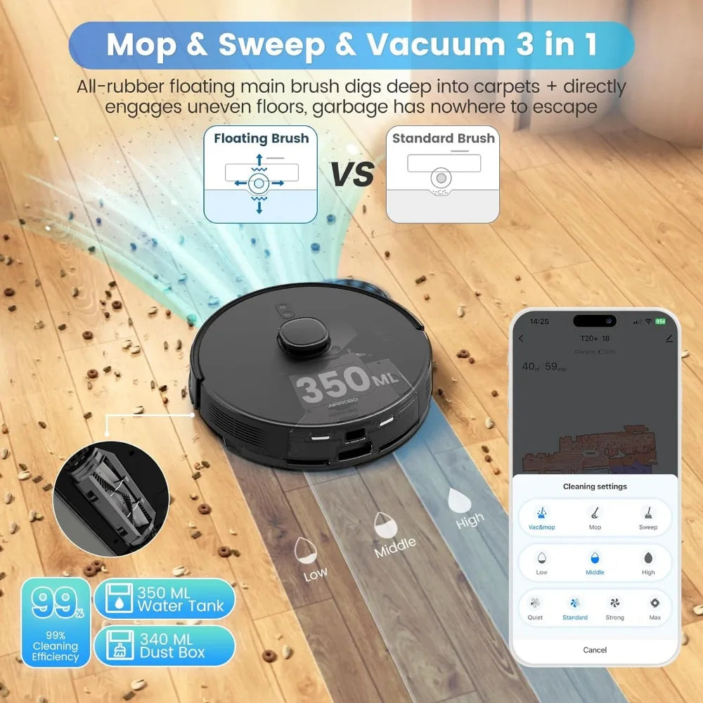 Self- Emptying Robot Vacuum and Mop Combo